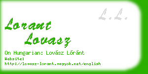 lorant lovasz business card