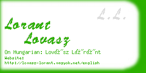 lorant lovasz business card